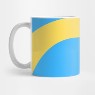 Boho yellow and gray pastel rainbow pattern Mug